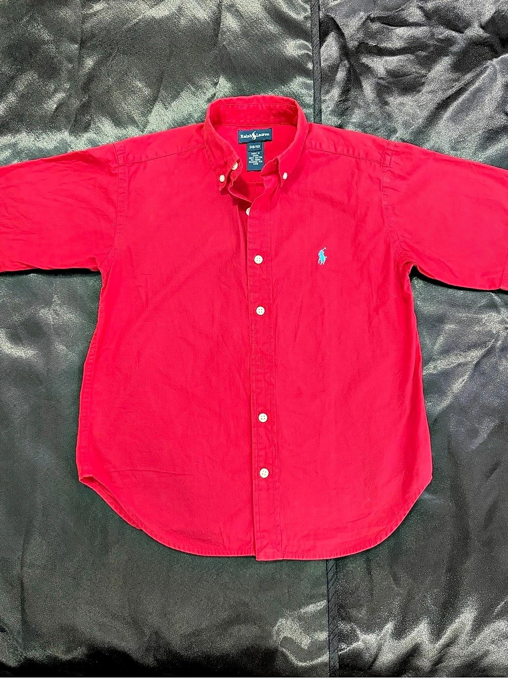 Ralph Lauren Boys Red Button-Down Shirt Size 8